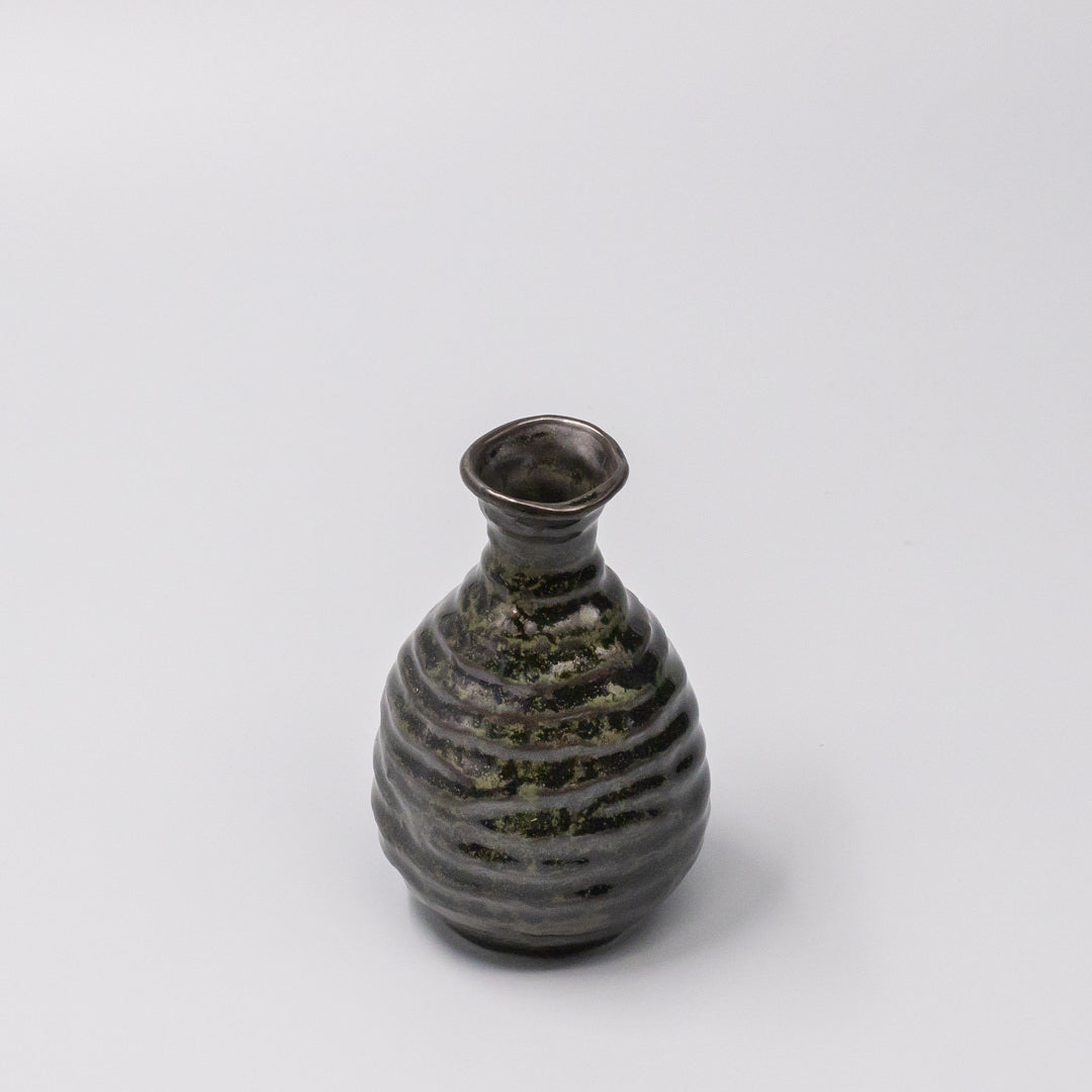 Sake Jug 180ml Moss Black Glaze