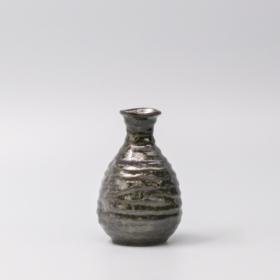 Sake Jug 180ml Moss Black Glaze