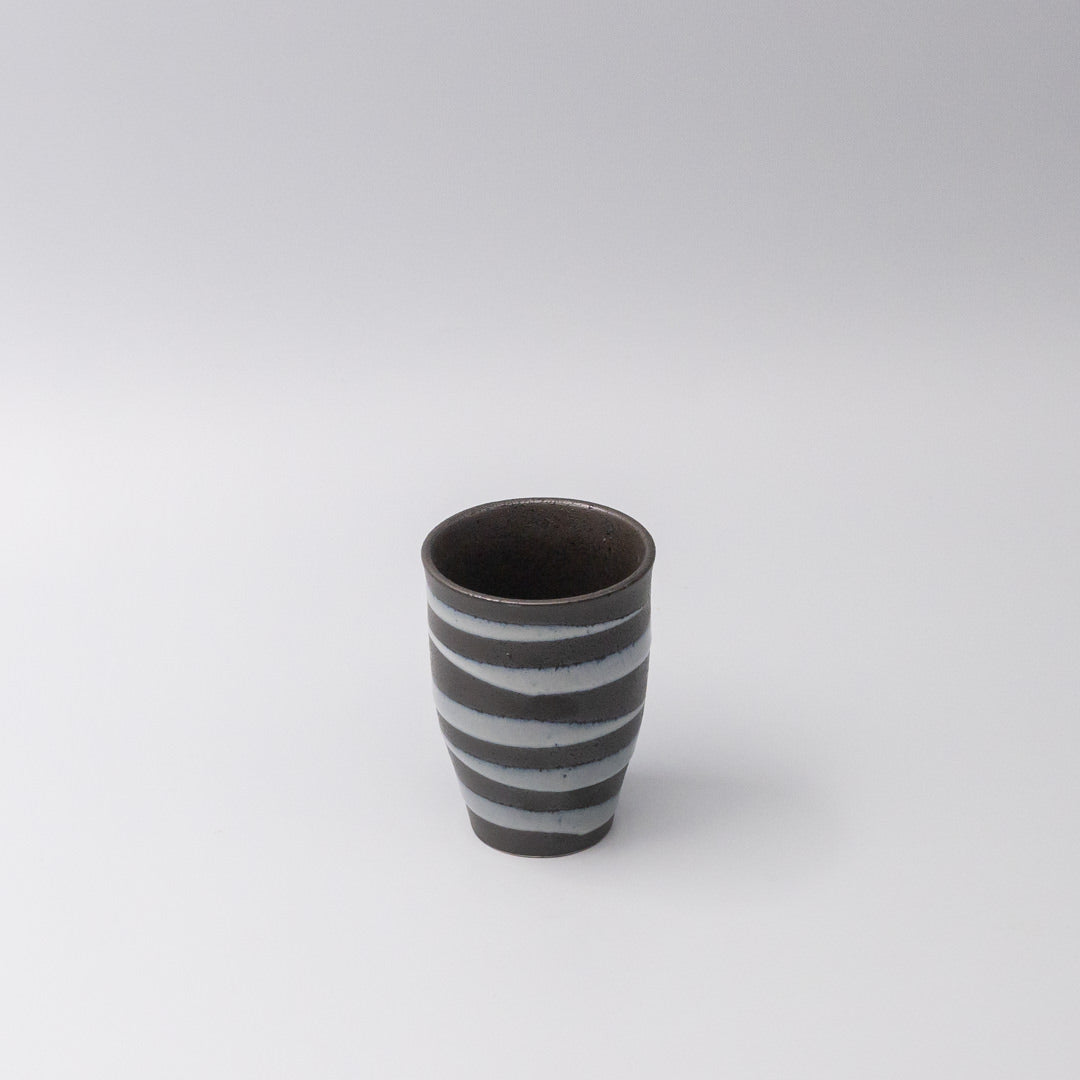 Sushi Mug 300ml Light Blue Spiral On Black Design