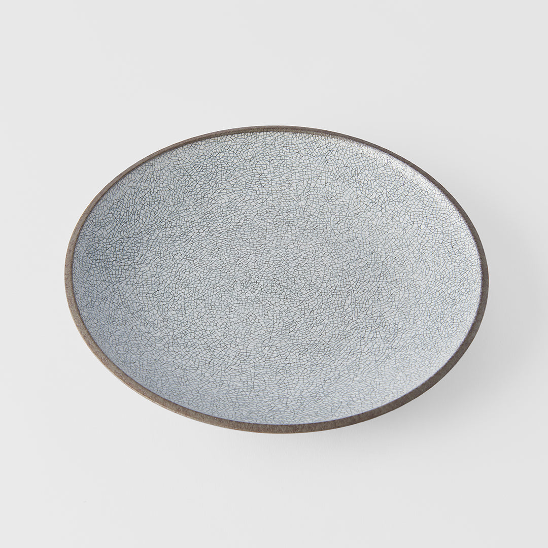 Dinner Plate 25cm Crazed Grey Glaze