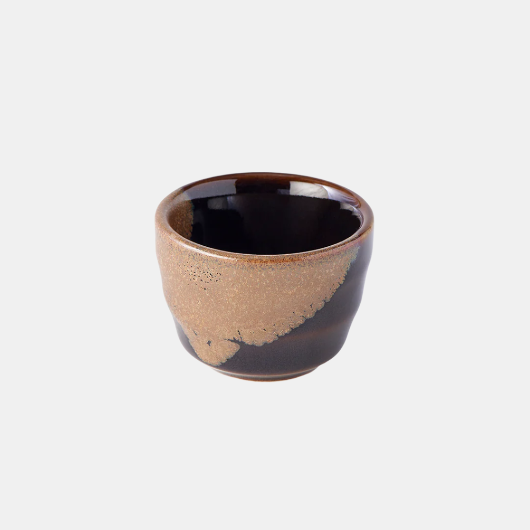 Sake Cup 30ml Brown Black Glaze