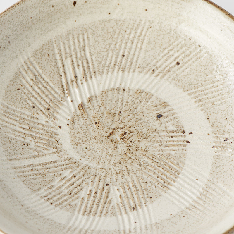 Plate Organic 13cm Spiral Sand Glaze