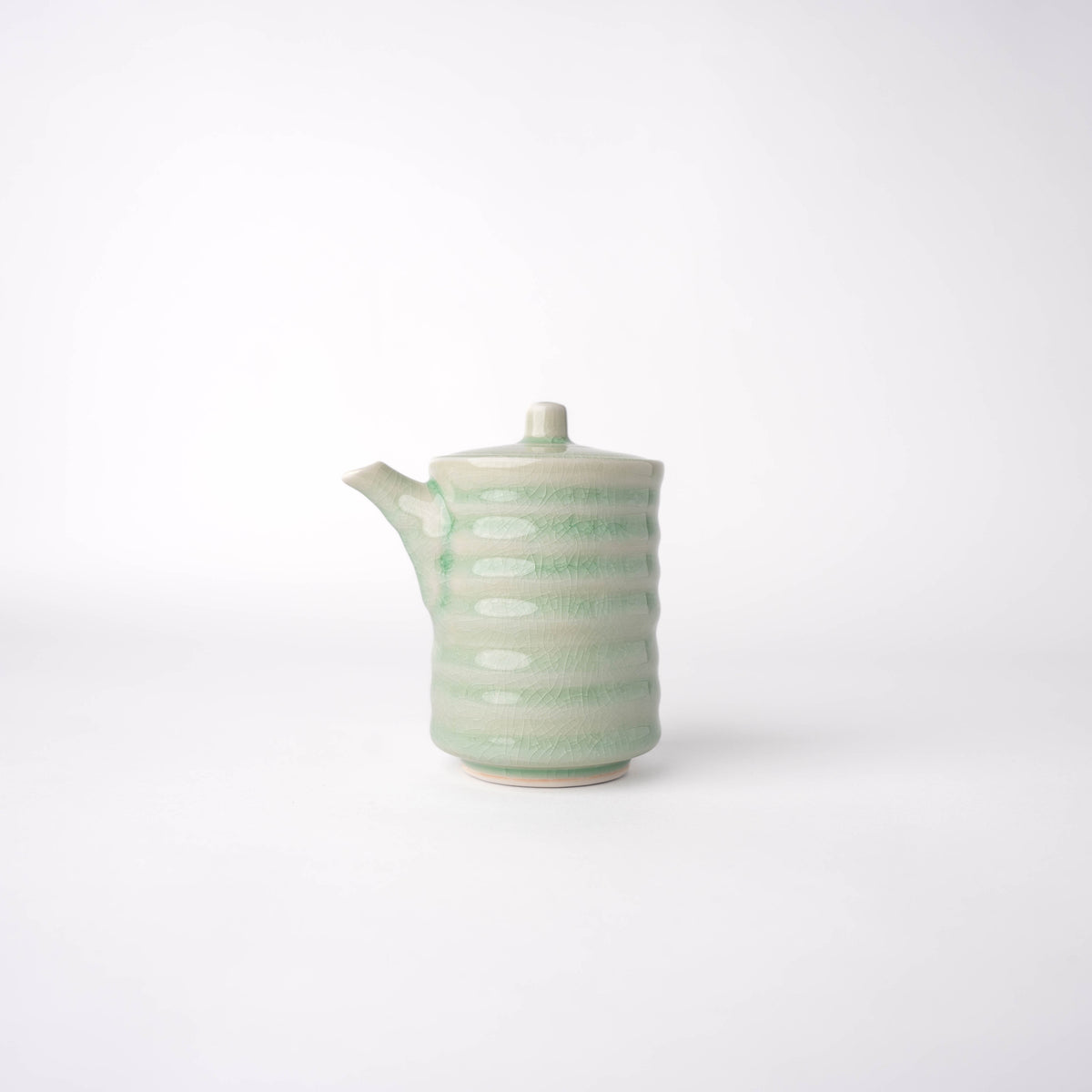 Soy Pot Ribbed 170ml Celadon Glaze