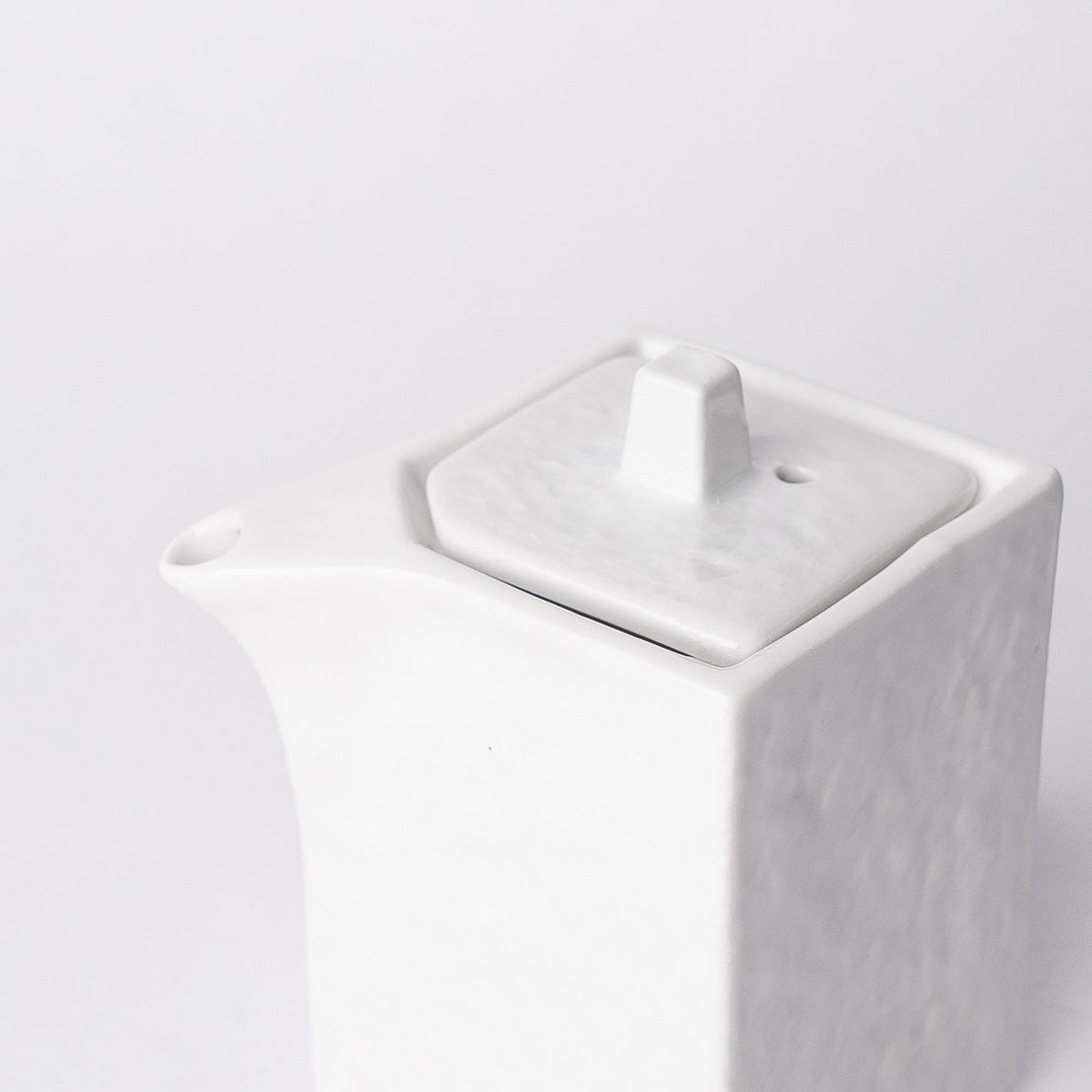 Soy Pot Squared 150ml Textured White Glaze