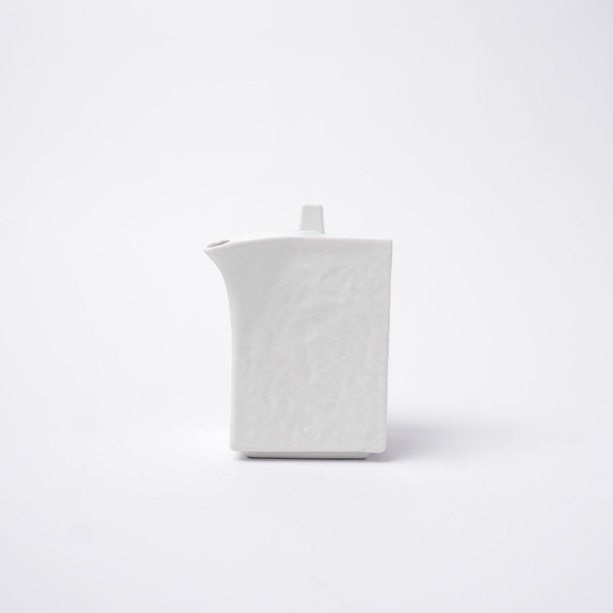 Soy Pot Squared 150ml Textured White Glaze