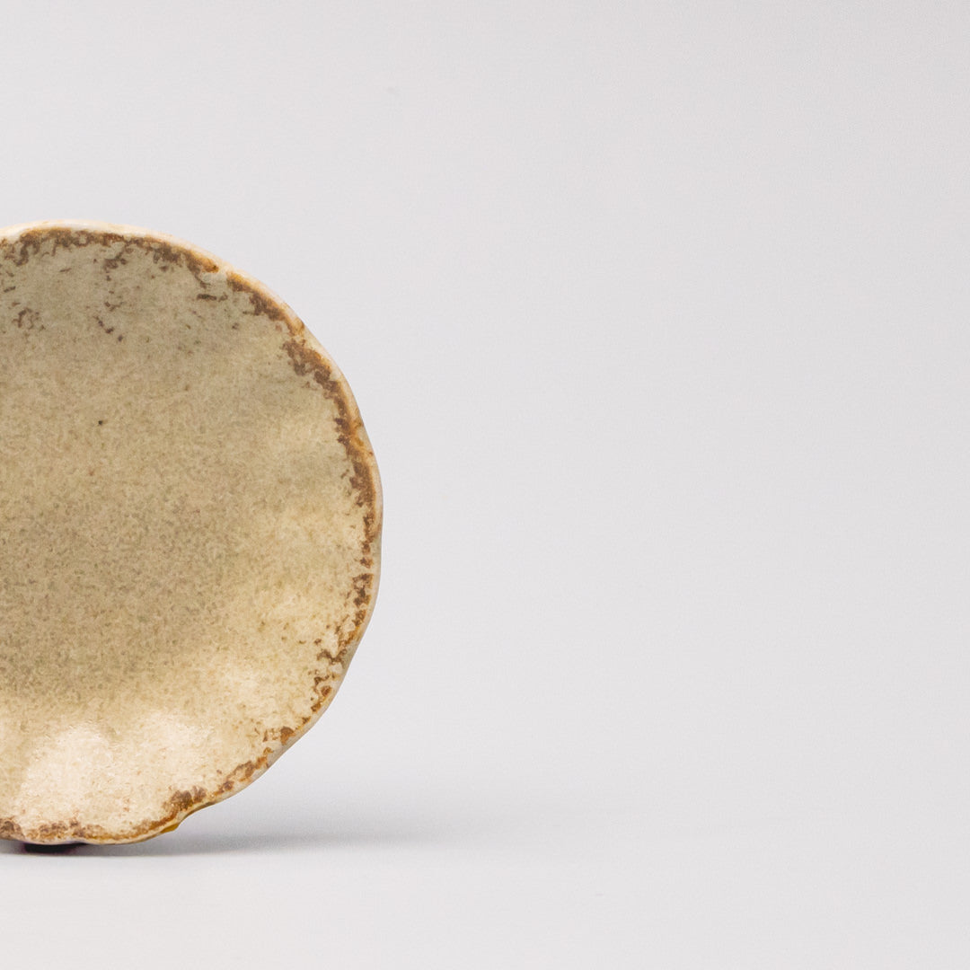 Sauce Dish 8cm Scallop Sand Fade Glaze