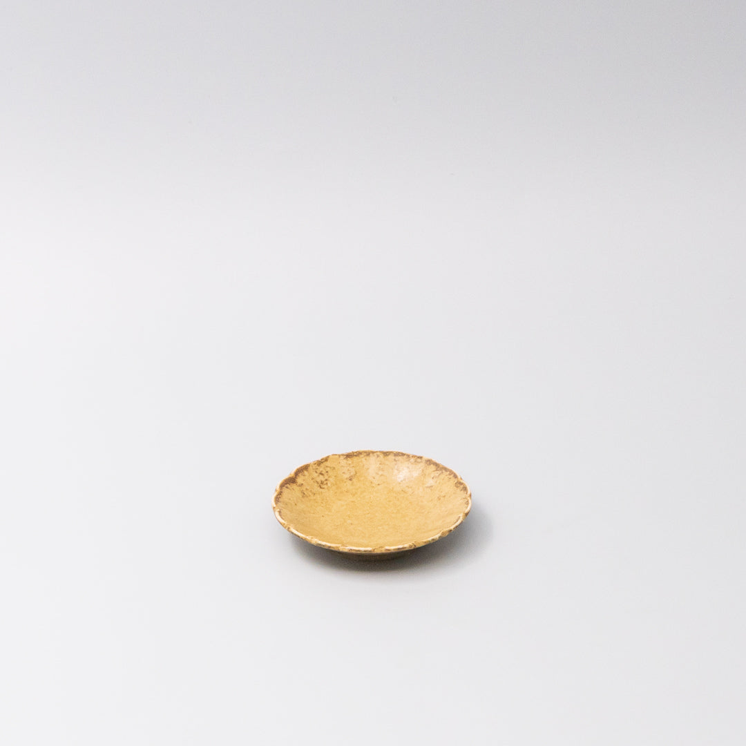 Sauce Dish 8cm Scallop Ochre Fade Glaze