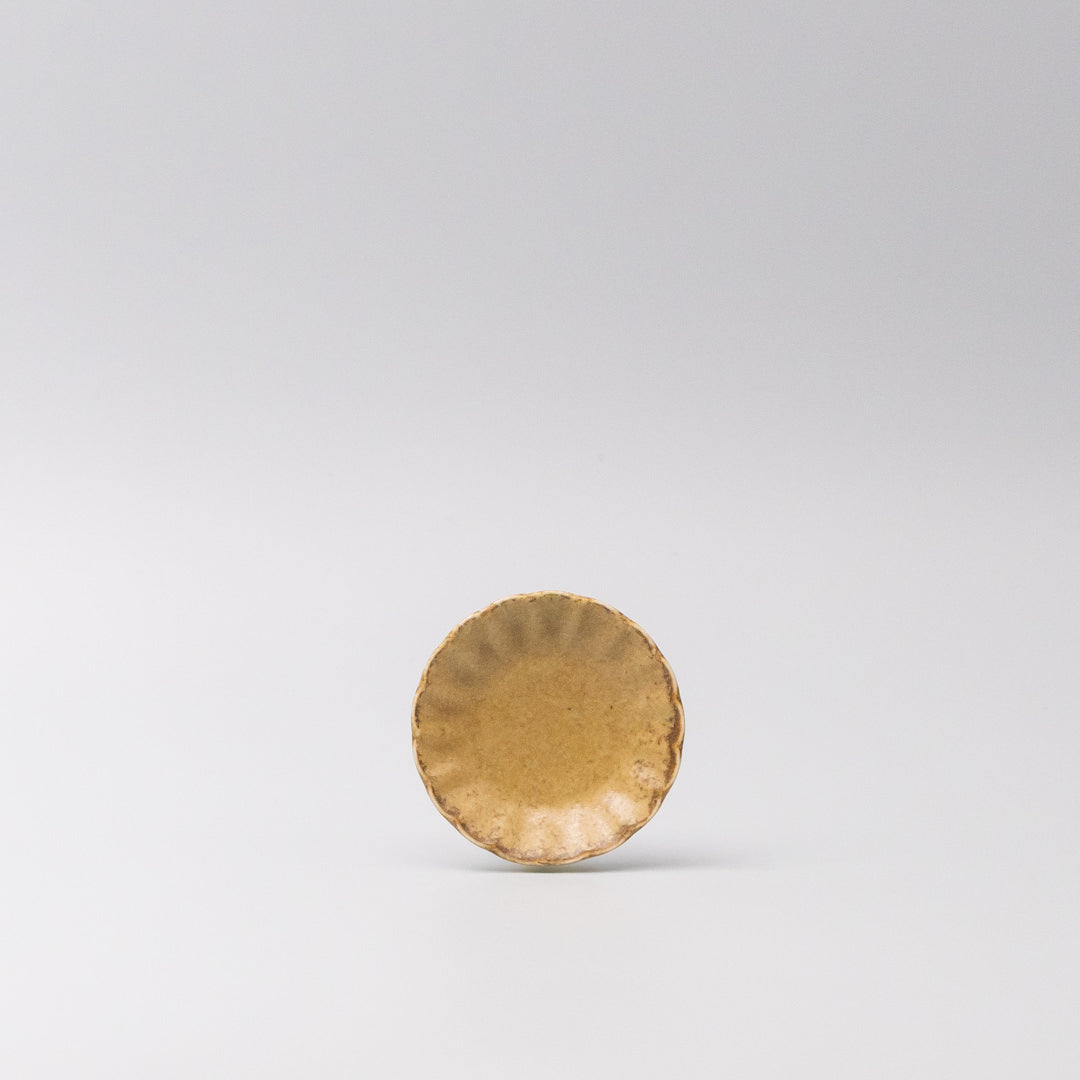 Sauce Dish 8cm Scallop Ochre Fade Glaze
