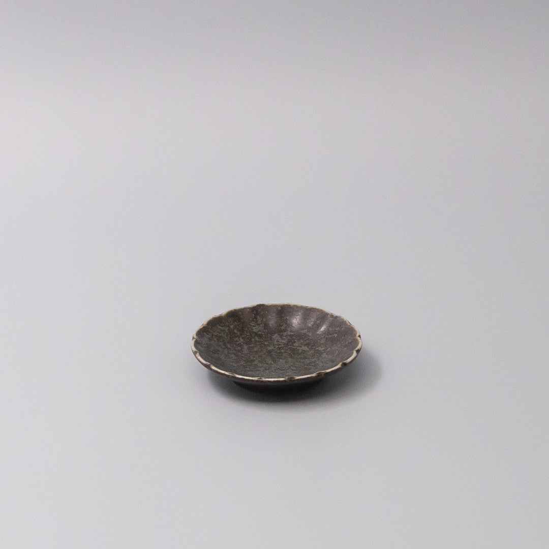 Sauce Dish 8cm Scallop Indigo Fade Glaze