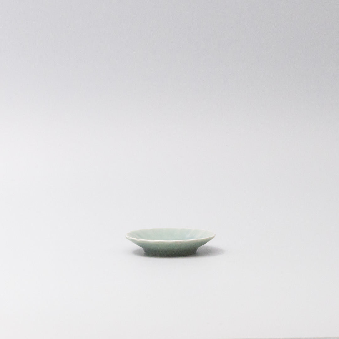 Sauce Dish 8cm Scallop Celadon Gloss Glaze