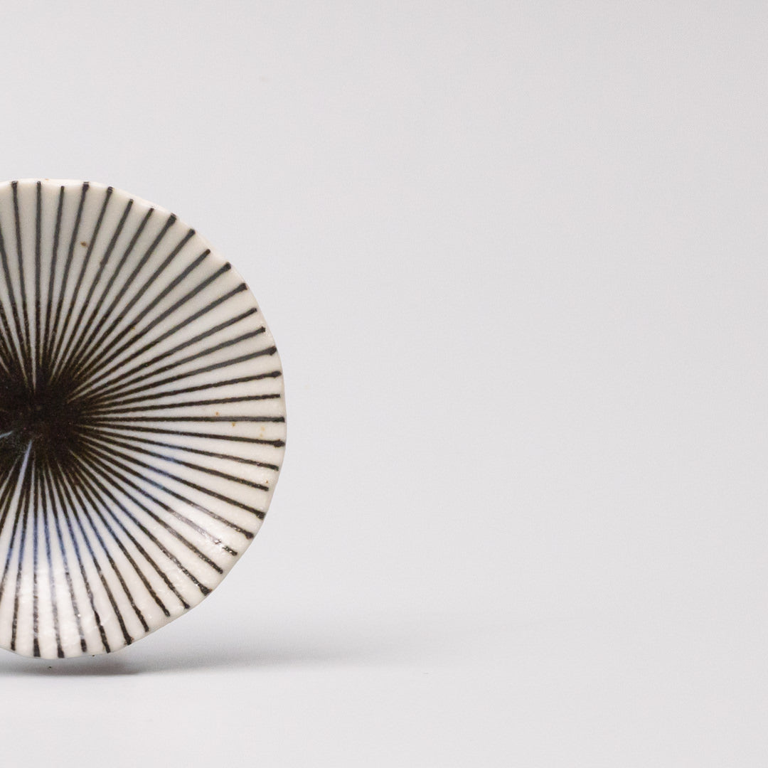 Sauce Dish 8cm Radiant Line Indigo Stripe Glaze