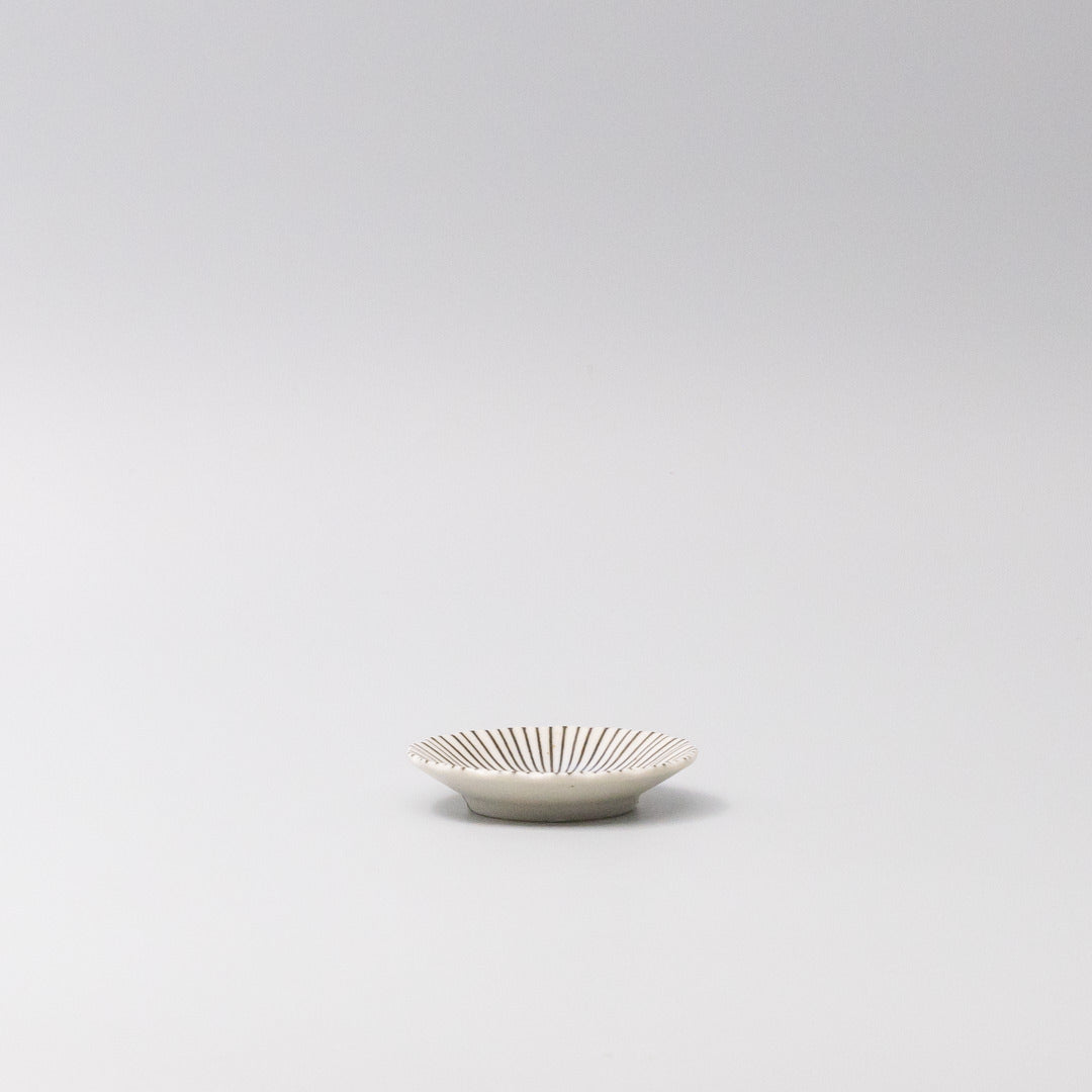 Sauce Dish 8cm Radiant Line Indigo Stripe Glaze