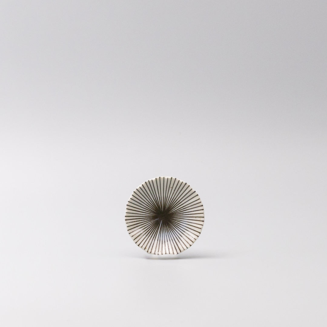 Sauce Dish 8cm Radiant Line Indigo Stripe Glaze