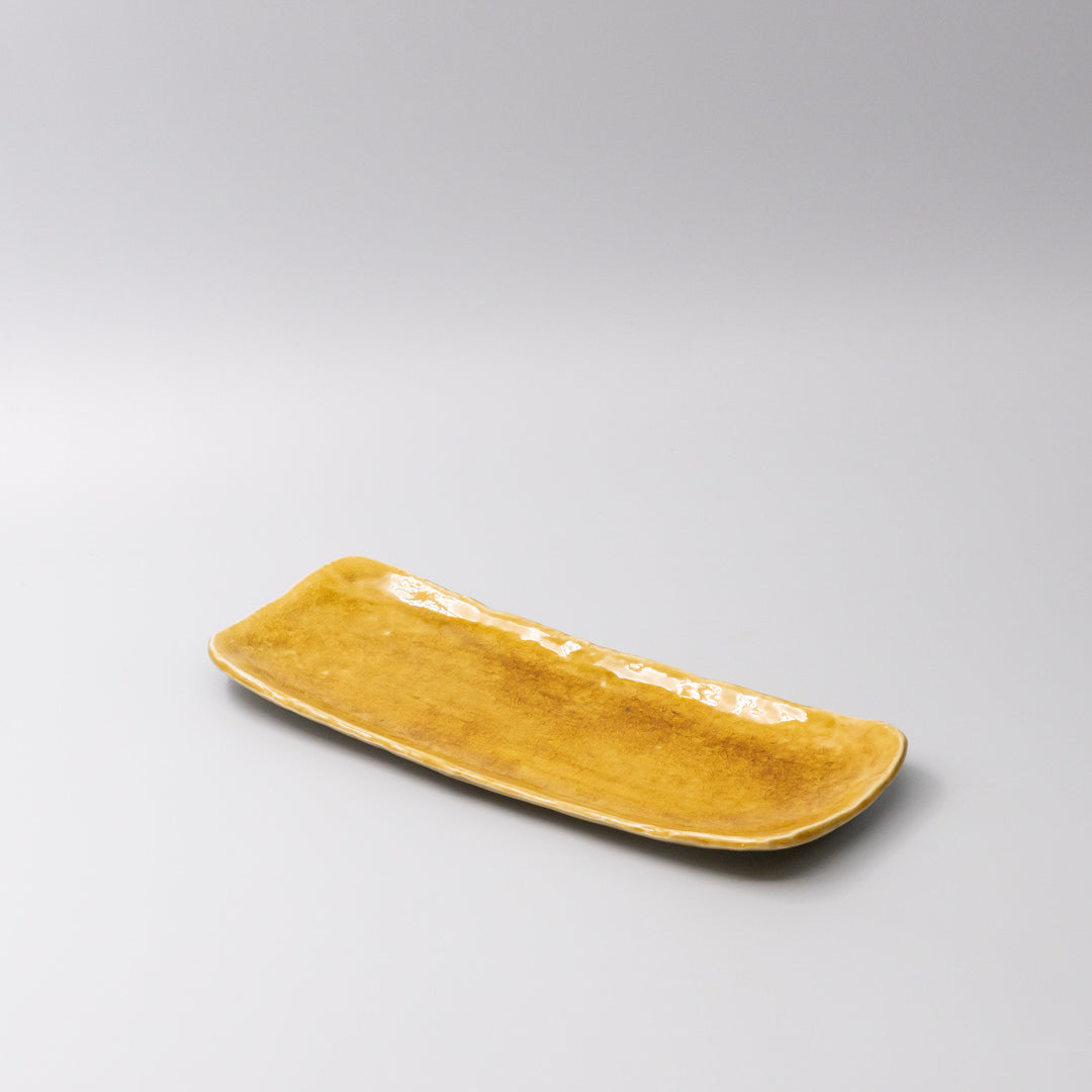 Plate Sashimi 31cm Amane Amber Glaze