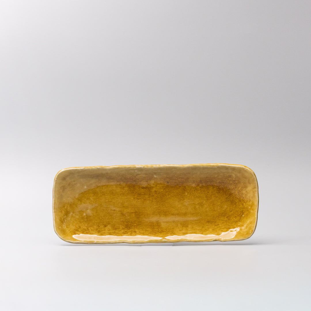 Plate Sashimi 31cm Amane Amber Glaze