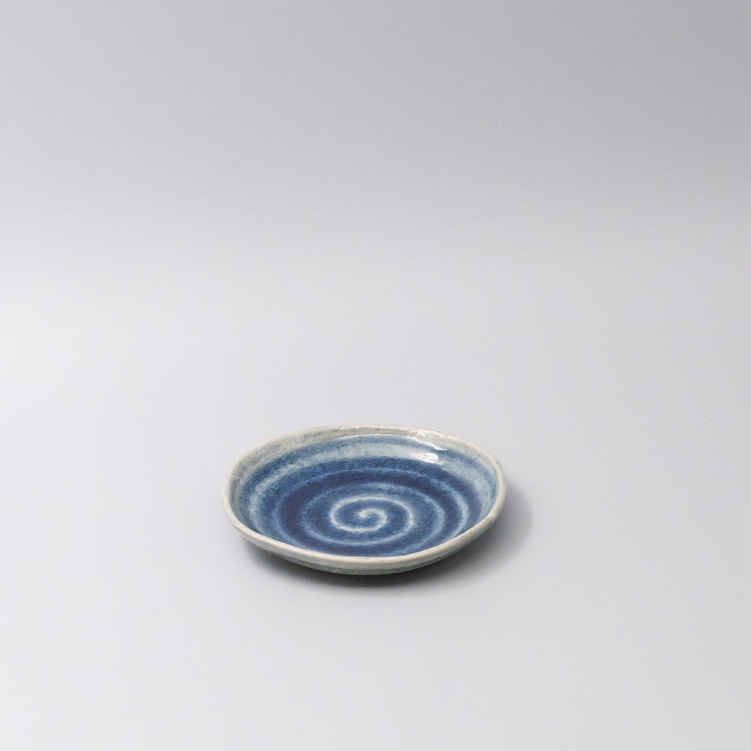 Plate 14cm Amane Sapphire Glaze