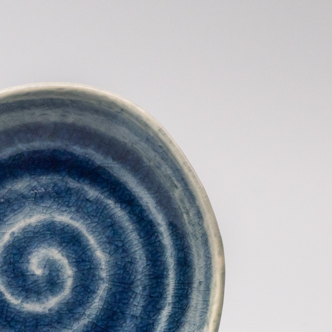 Plate 14cm Amane Sapphire Glaze