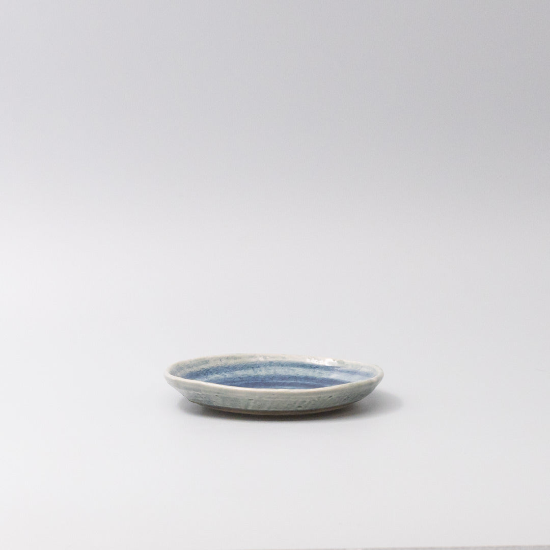 Plate 14cm Amane Sapphire Glaze