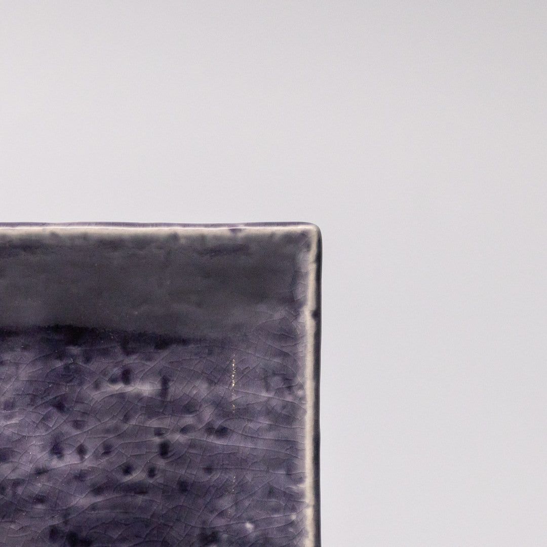 Sauce Dish 10cm Crackle Amethyst Glaze