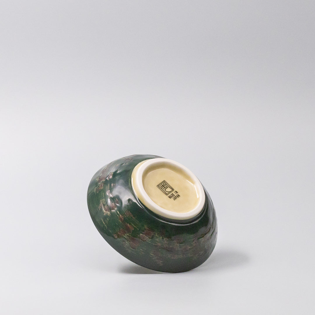 Bowl 13cm Green Converging Line Glaze