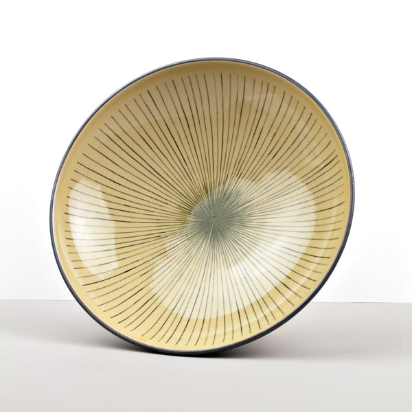 Serving Bowl 28cm Green Converging Line Glaze