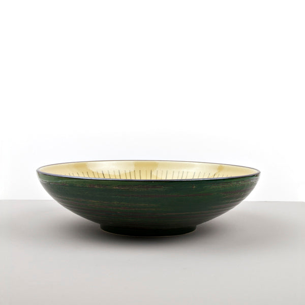 Serving Bowl 28cm Green Converging Line Glaze