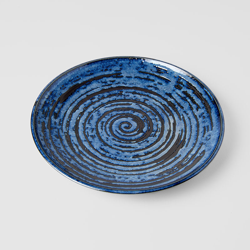 Dinner Plate 25cm Copper Swirl Glaze