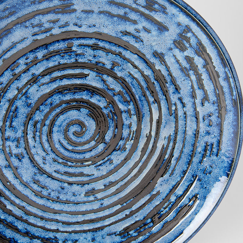 Dinner Plate 25cm Copper Swirl Glaze