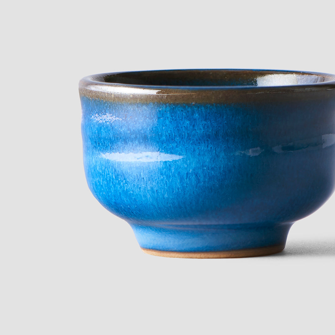 Sake Cup 35ml Gura Kiln Blue Glaze