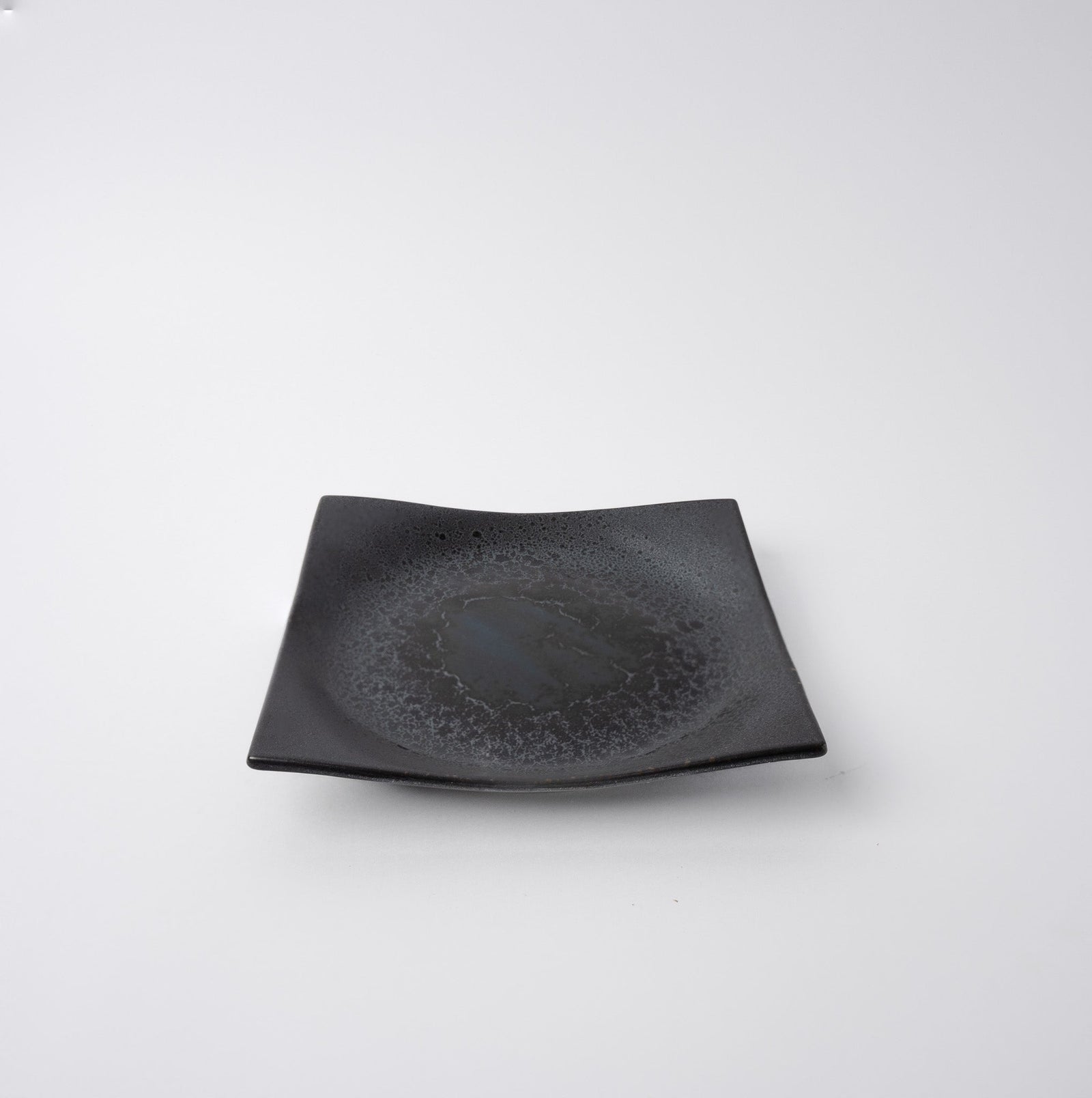 Plate Square 16cm Black Pearl Glaze
