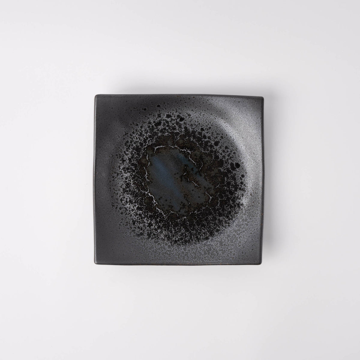 Plate Square 16cm Black Pearl Glaze