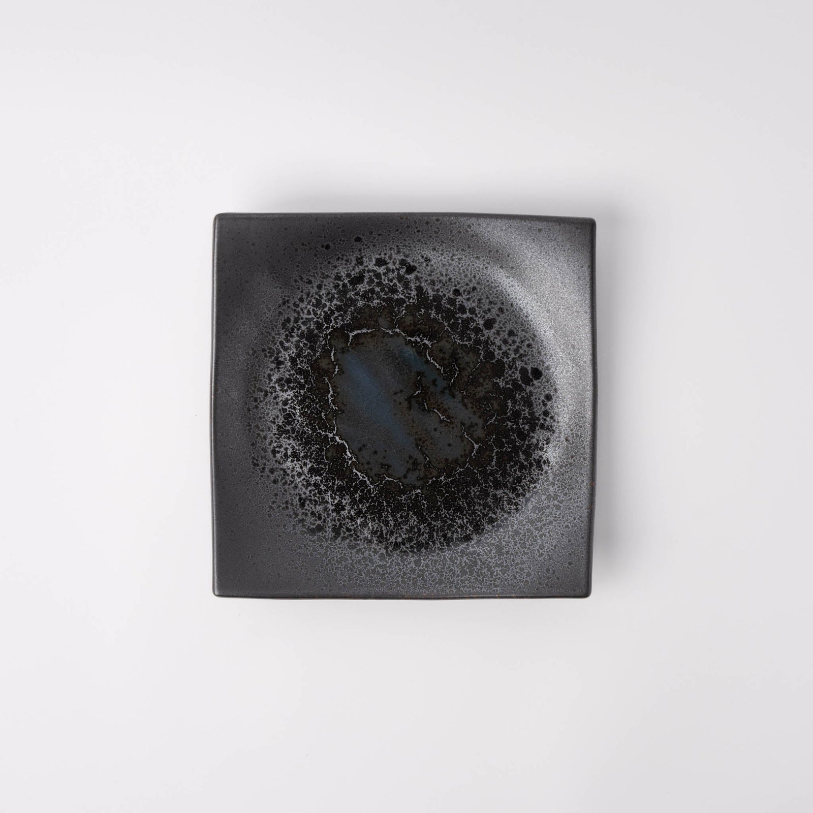 Plate Square 16cm Black Pearl Glaze