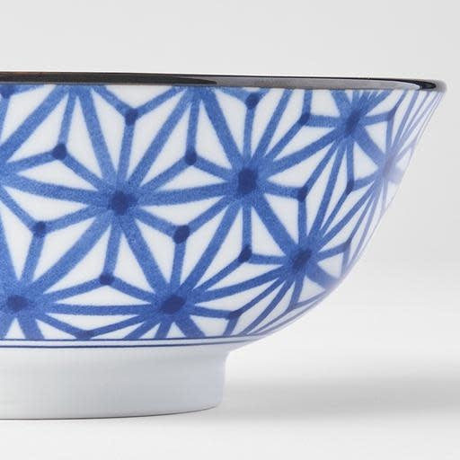 Bowl 19cm Indigo Ikat Starburst Design