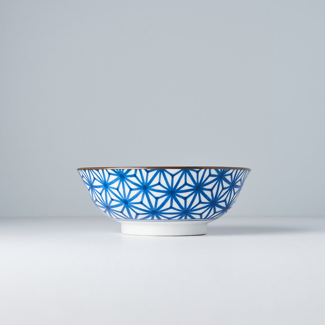 Bowl 19cm Indigo Ikat Starburst Design