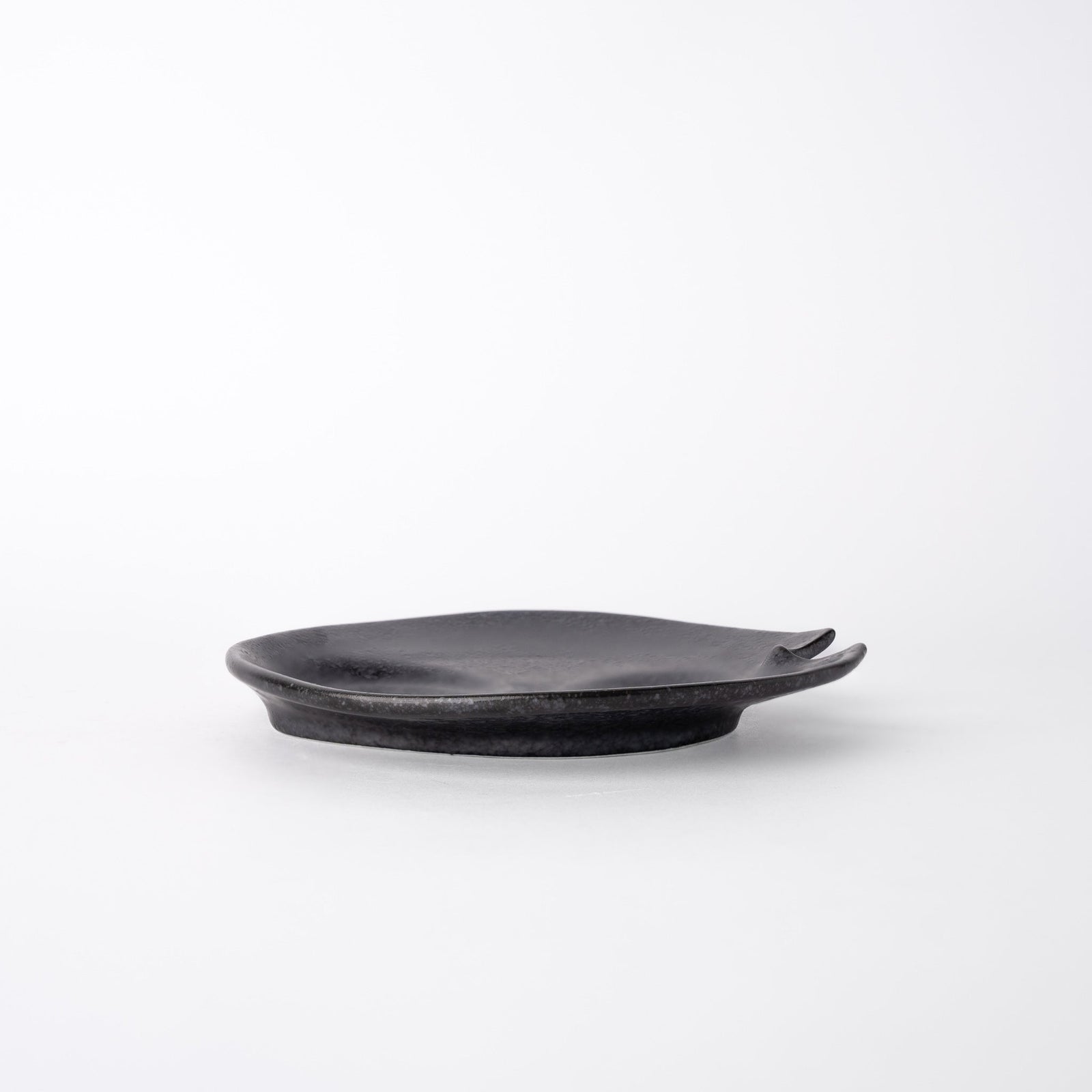 Plate Dimpled 15cm Craft Black Glaze