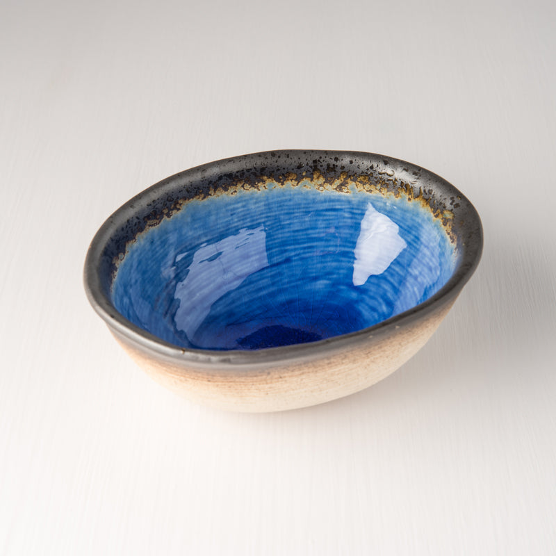 Bowl Oval 17x13cm Cobalt Blue Glaze
