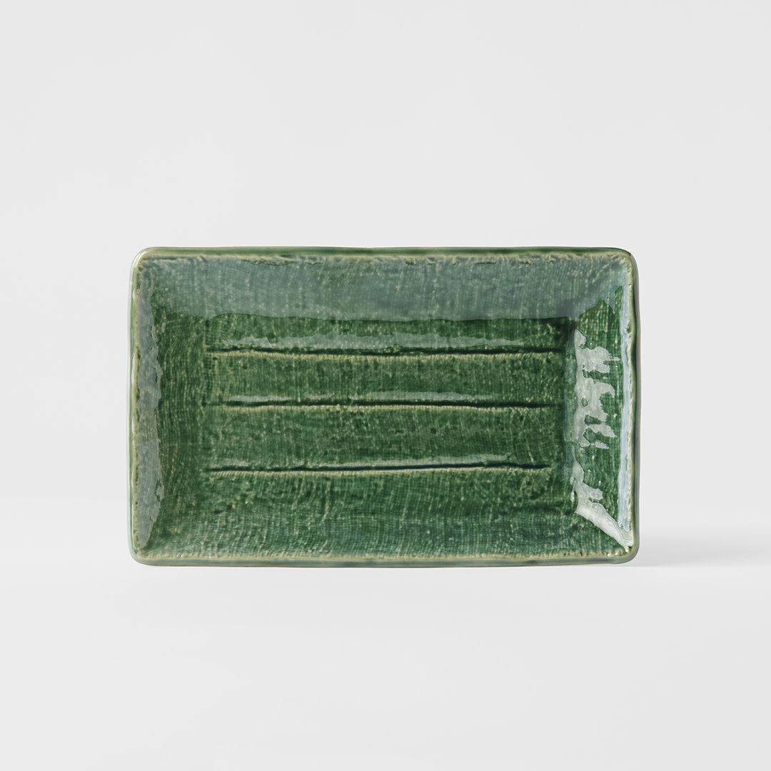 Sushi Plate 21cm Oribe Green Glaze