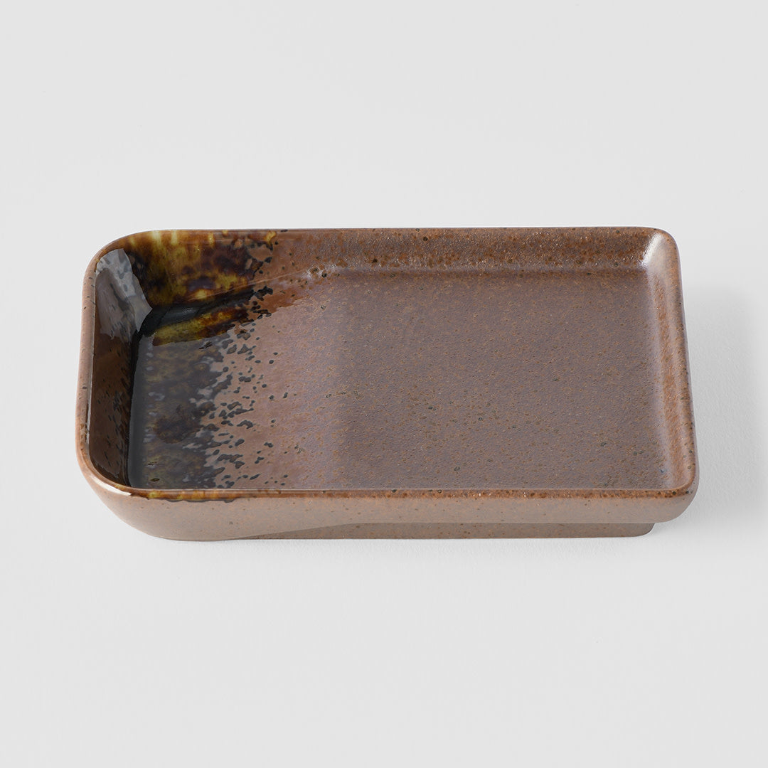 Sauce Dish 13cm Shigaraki Brown Glaze