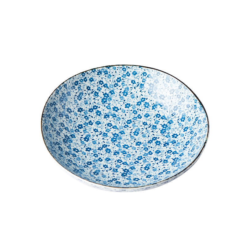 Pasta Bowl 21cm Blue Daisy Glaze