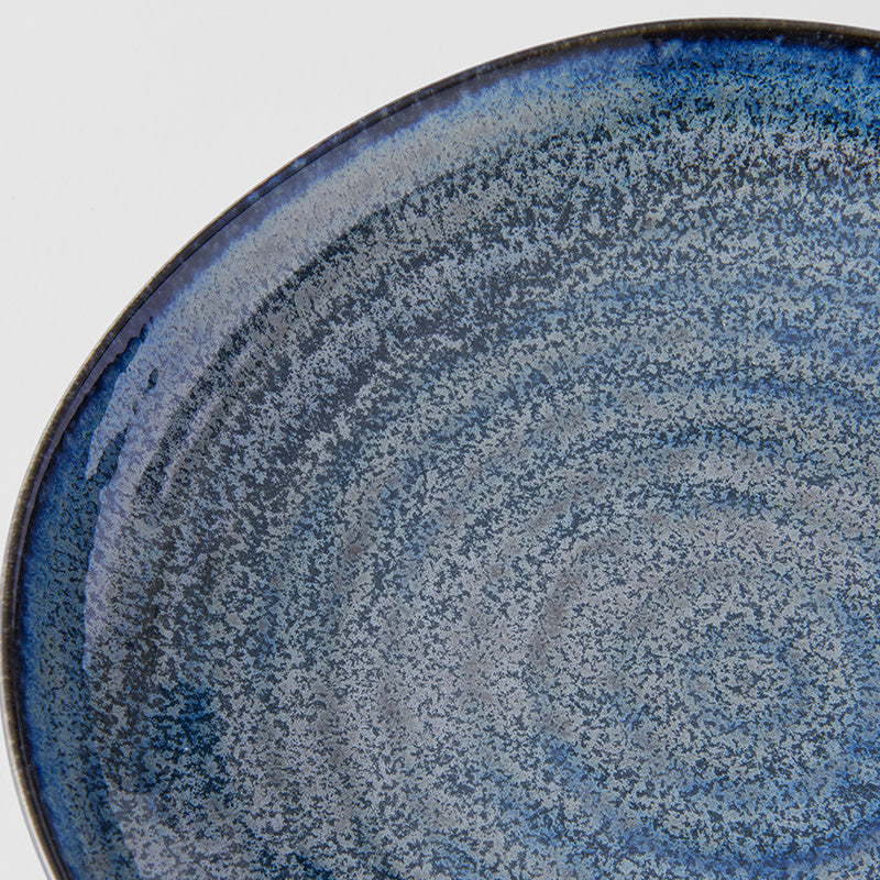 Dinner Plate Organic Shape 23cm Kanso Indigo Blue Glaze