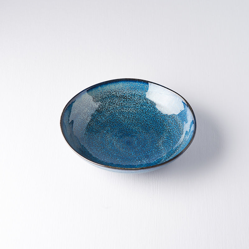 Pasta Bowl Organic Shape 21cm Kanso Indigo Blue Glaze