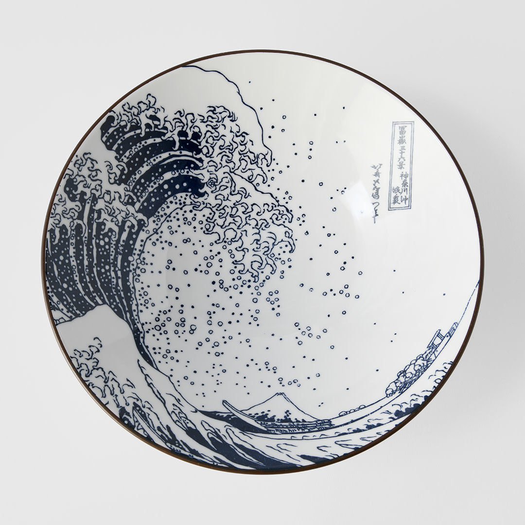 Ramen Bowl 24.5cm Hokusai Great Wave Design
