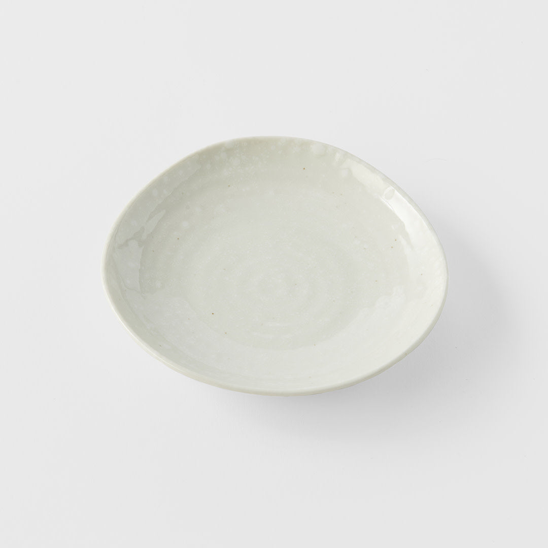 Saucer Organic Shape 13.5cm Kanso Soft White Glaze