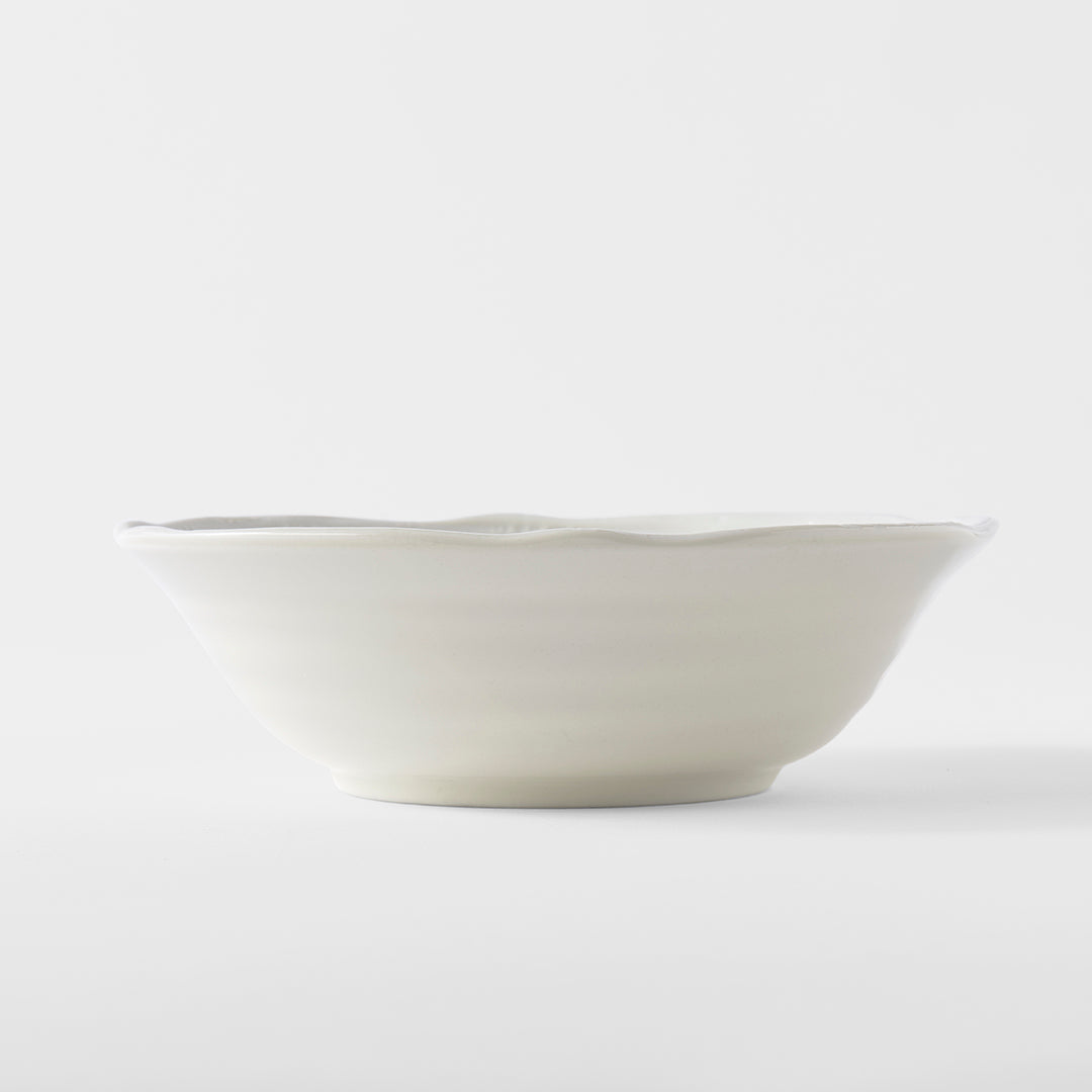 Bowl 15.5cm White Spiral Glaze