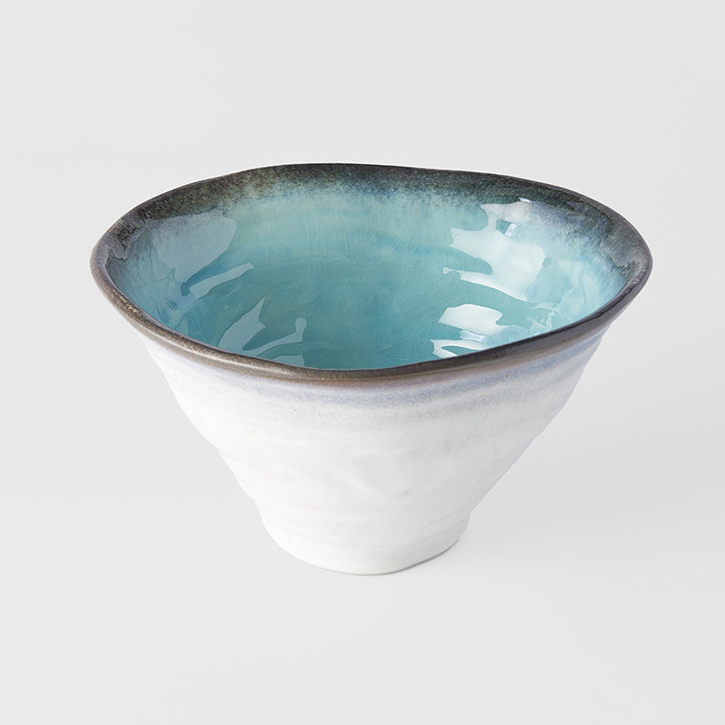 Bowl Deep Ikebana 22cm Sky Blue Glaze
