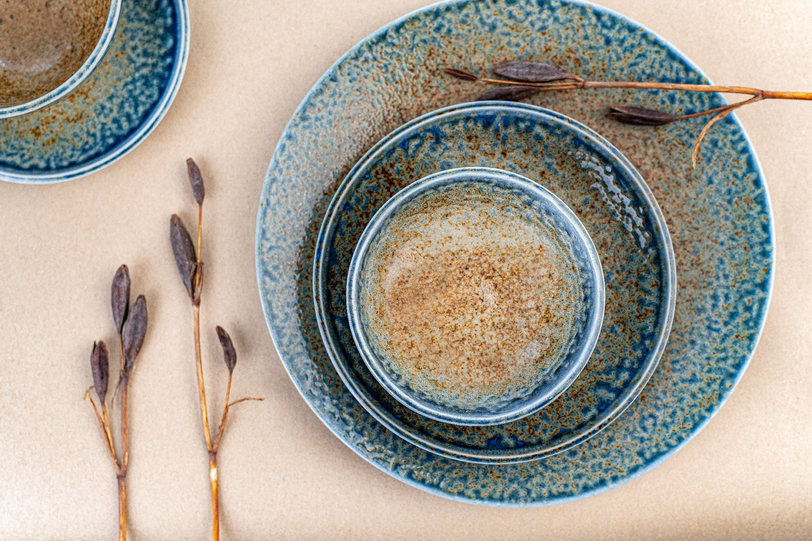 Tapas Plate 17cm Earth & Sky Glaze