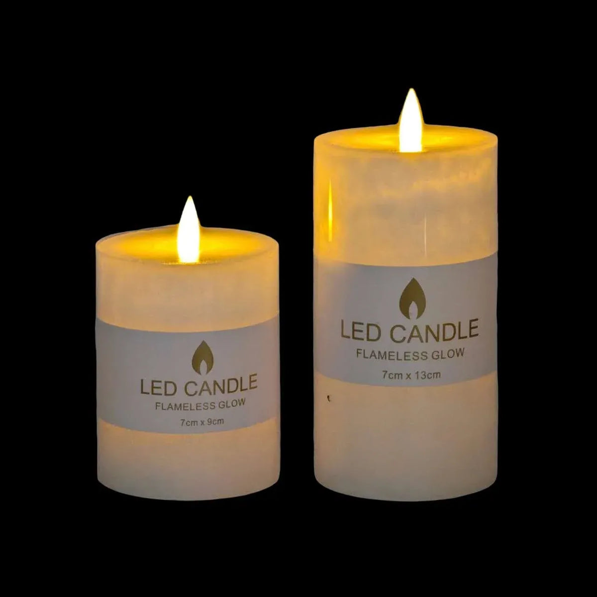 Bulk 24 Flameless Led Candle 7x9cm White &amp; Cream