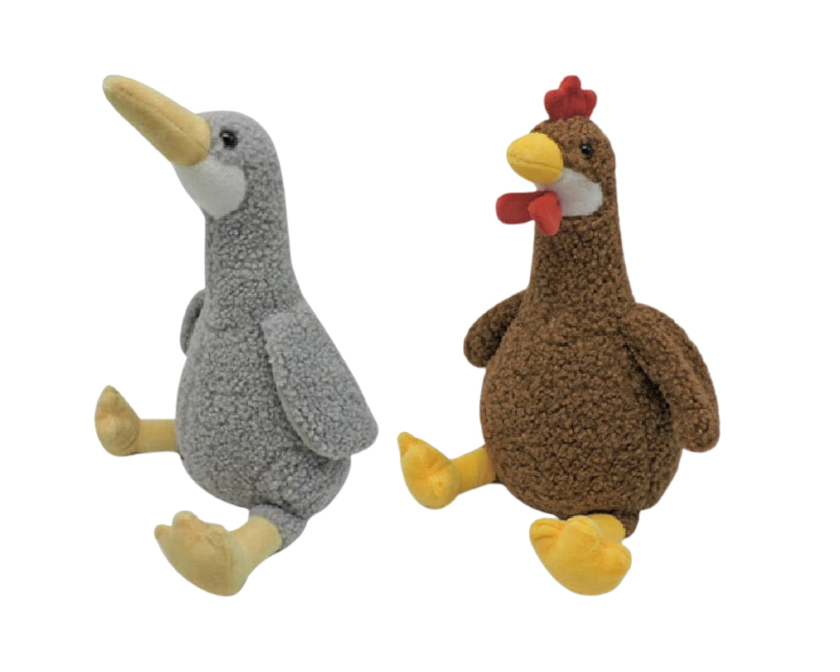 Set 2 Chicken &amp; Duck Door Stopper 2 Assorted 23x30cm