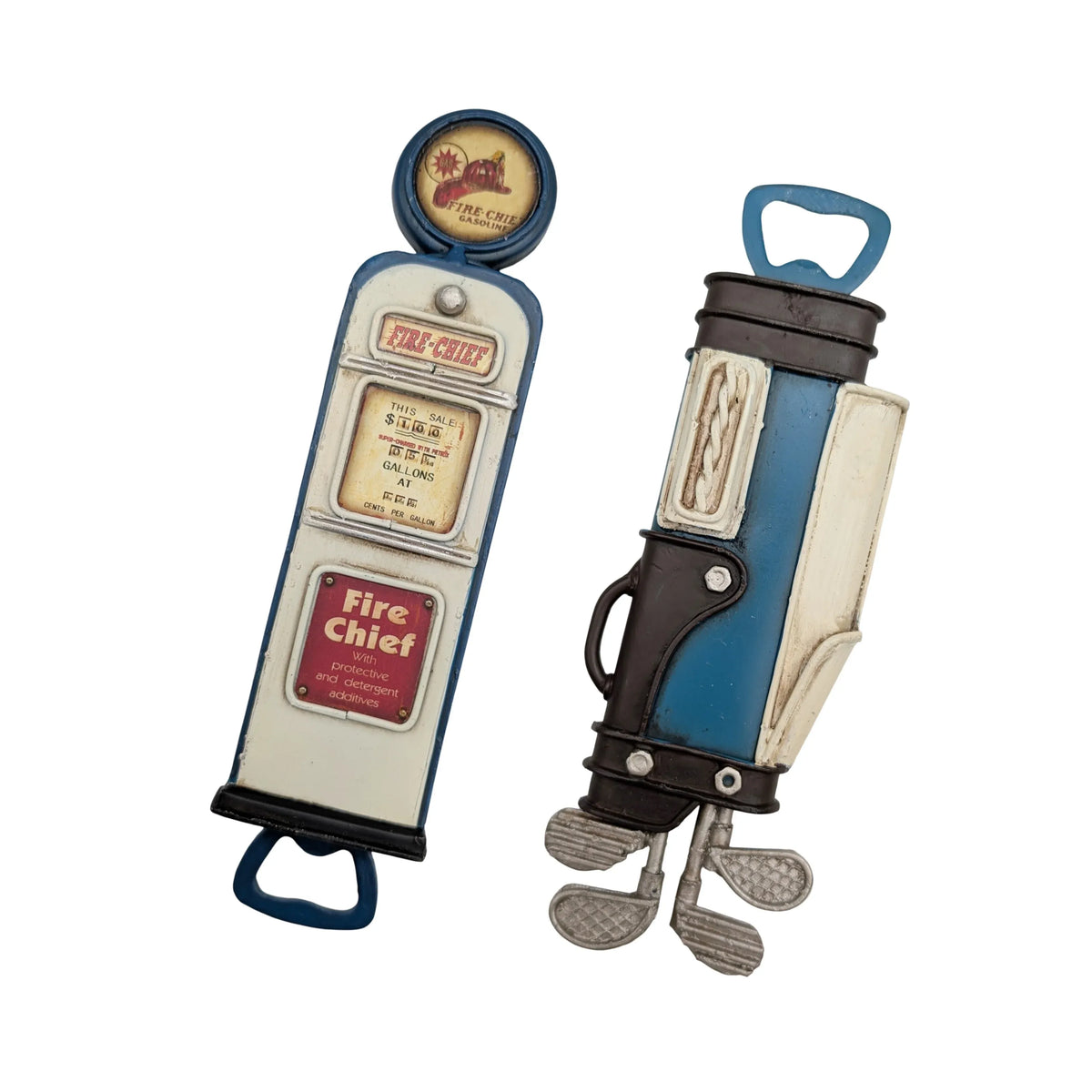 Bulk 8 Gas Pump &amp; Golf Bag Bottle Opener W Megnet 18-20cm 2 Asst