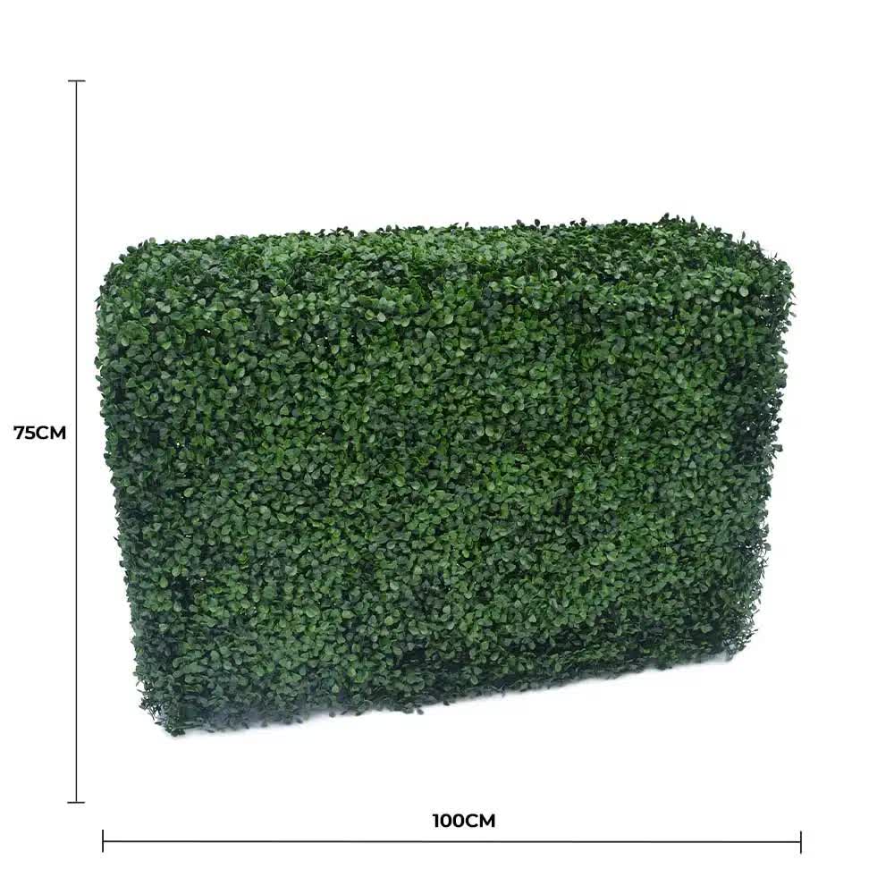 Portable Artificial Boxwood Hedge UV Resistant 75cm High 100cm Long